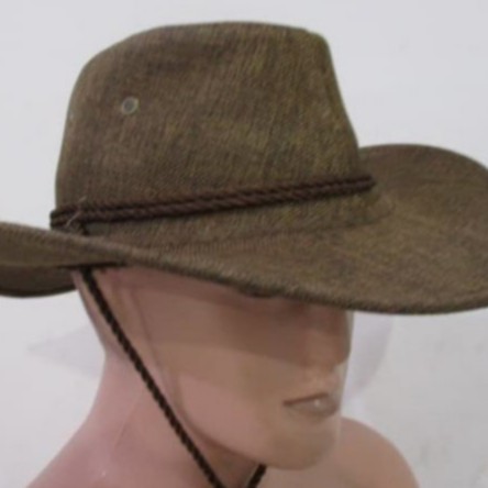 Topi Cowboy Amerika Laken Kanvas TALI Remaja Dewasa **