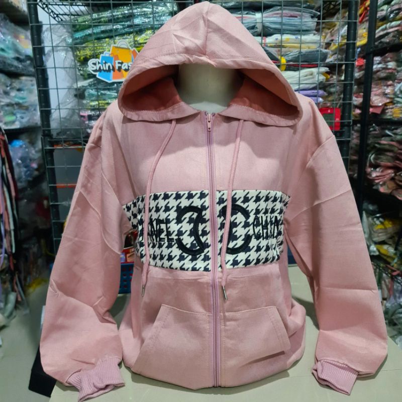 Jaket Suede Import Wanita Fashion XL Besar-Ch Mojo Pink