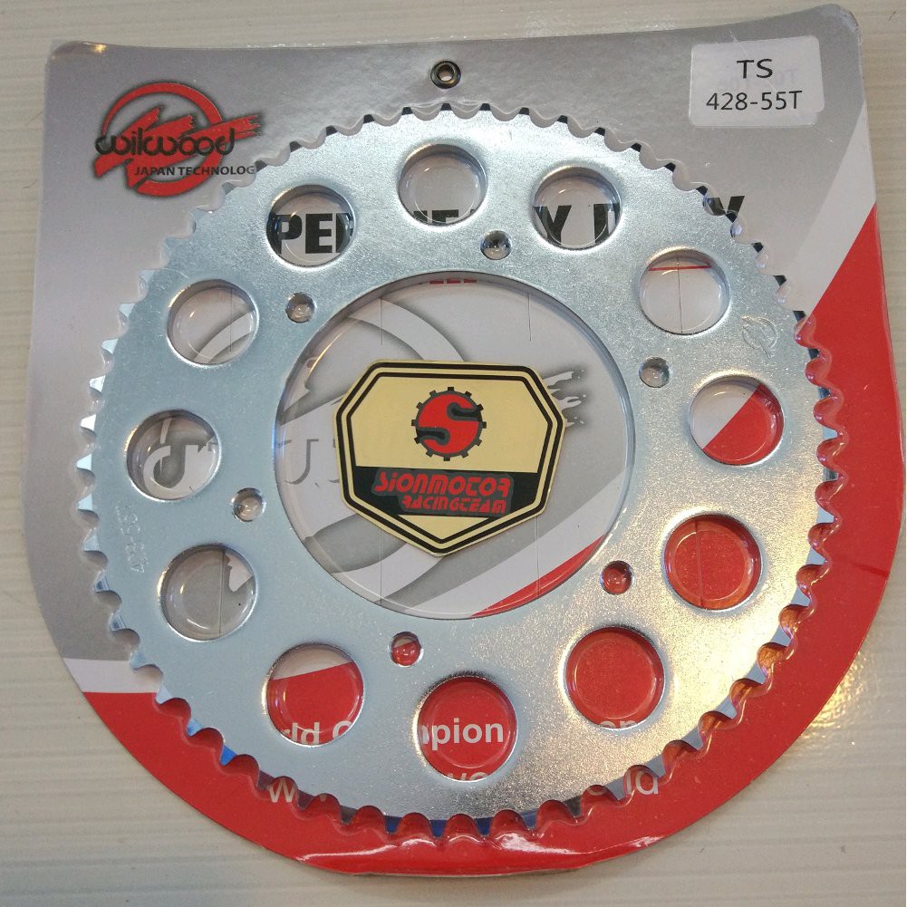 Gear Belakang Suzuki TS 125 Ukuran 428H 55T Wilwood