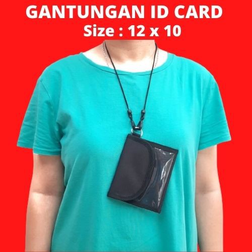 

Id Card Holder Gantungan Kalung Name Tag Strap Lanyard Tali Kantor Transparan Dompet ATM KTP KOIN