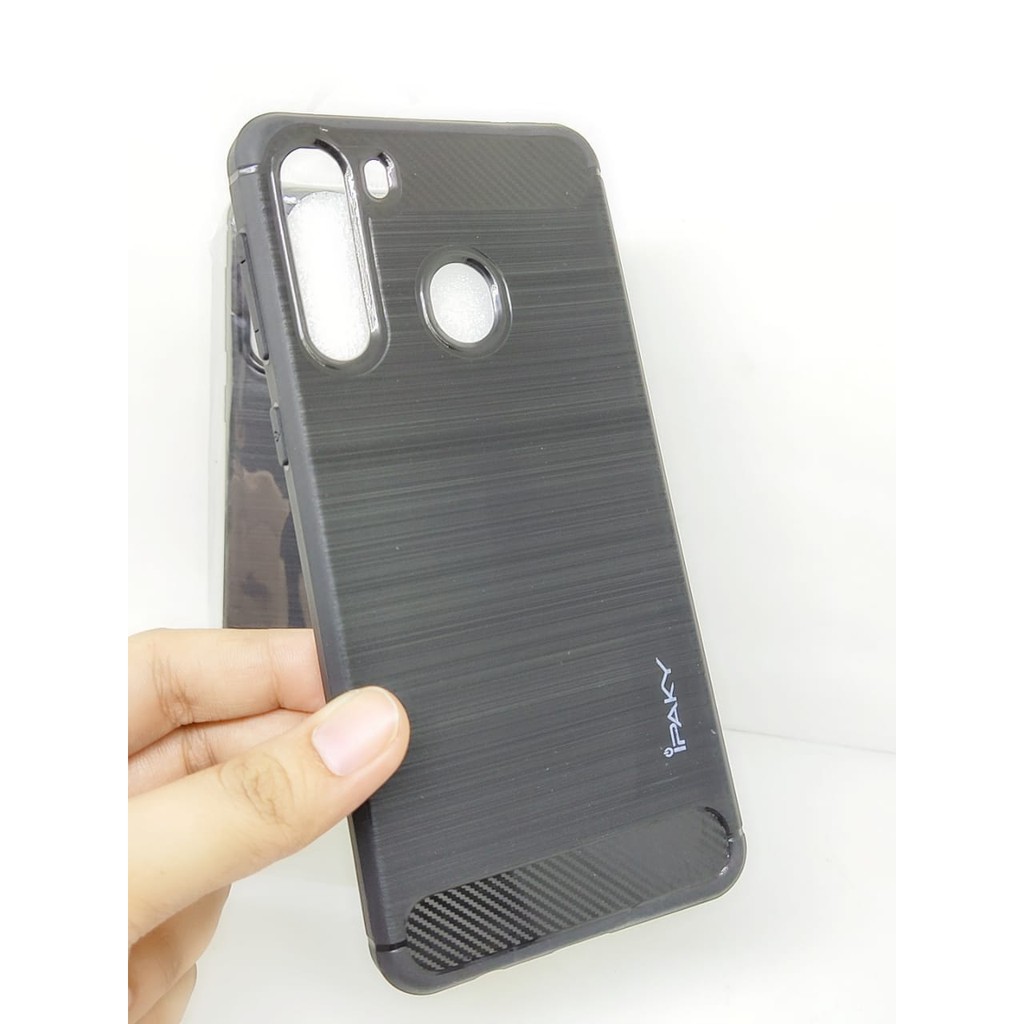 Case Slim Fit Carbon Samsung A21 6.5 inchi Softshell Fiber Multi Carbon Anti Melar