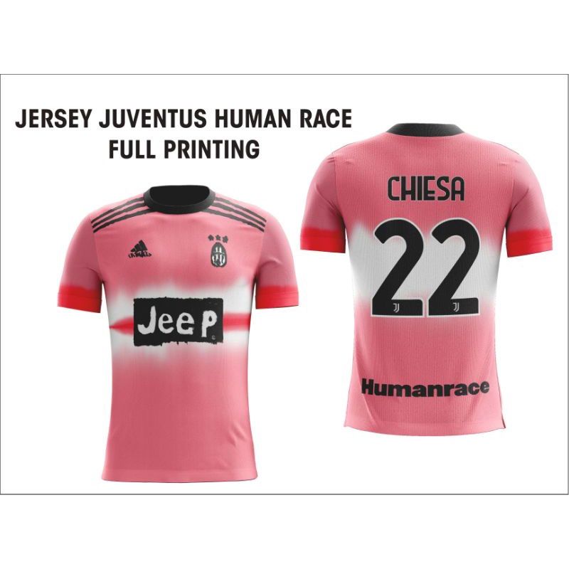Jersey Juventus Human Race Full Printng ( Gratis nama dan Nomer Punggung )