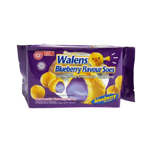 

TERMURAH Nissin Walens Blueberry Soes 100 gr - Soes Nissin - Choco Soes - Kue Sus Murah