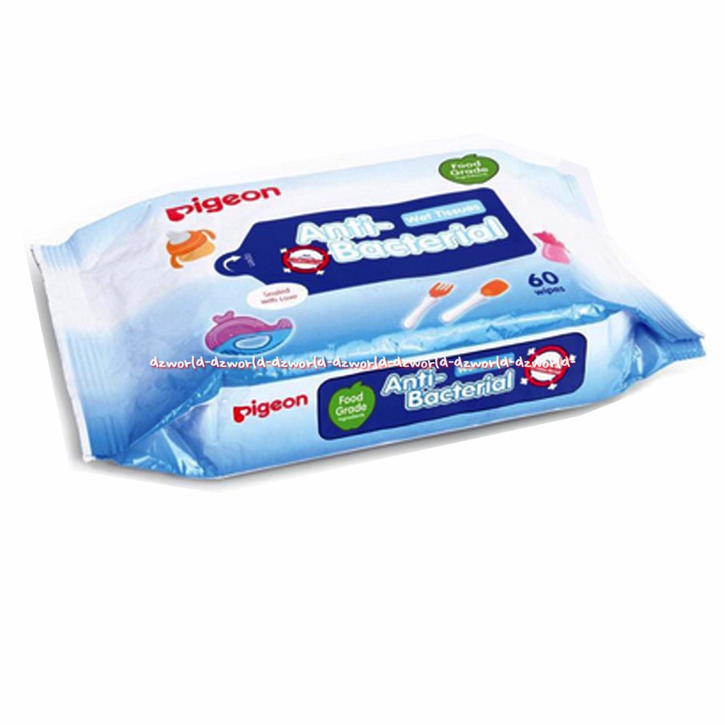 Pigeon Anti Bacterial Food Grade 60pcs Tissue Pigen Pigeon Anti Bacterial Baby Wet Tissue 60 Sheets