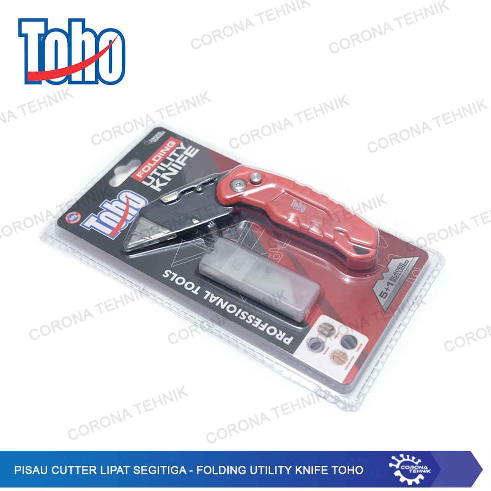 Toho - Pisau Cutter Lipat Segitiga - Folding Utility Knife