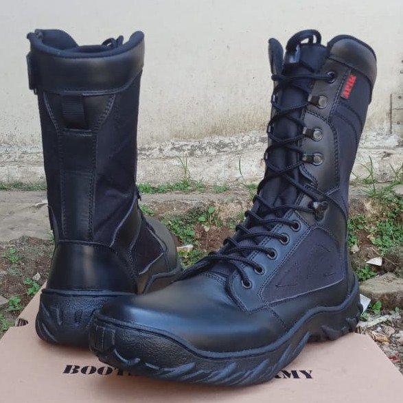 Sepatu PDL Kulit Asli Merk APIK Sepatu PDL Tni Polri Security Satpam Sepatu Boots Pria Kulit Asli