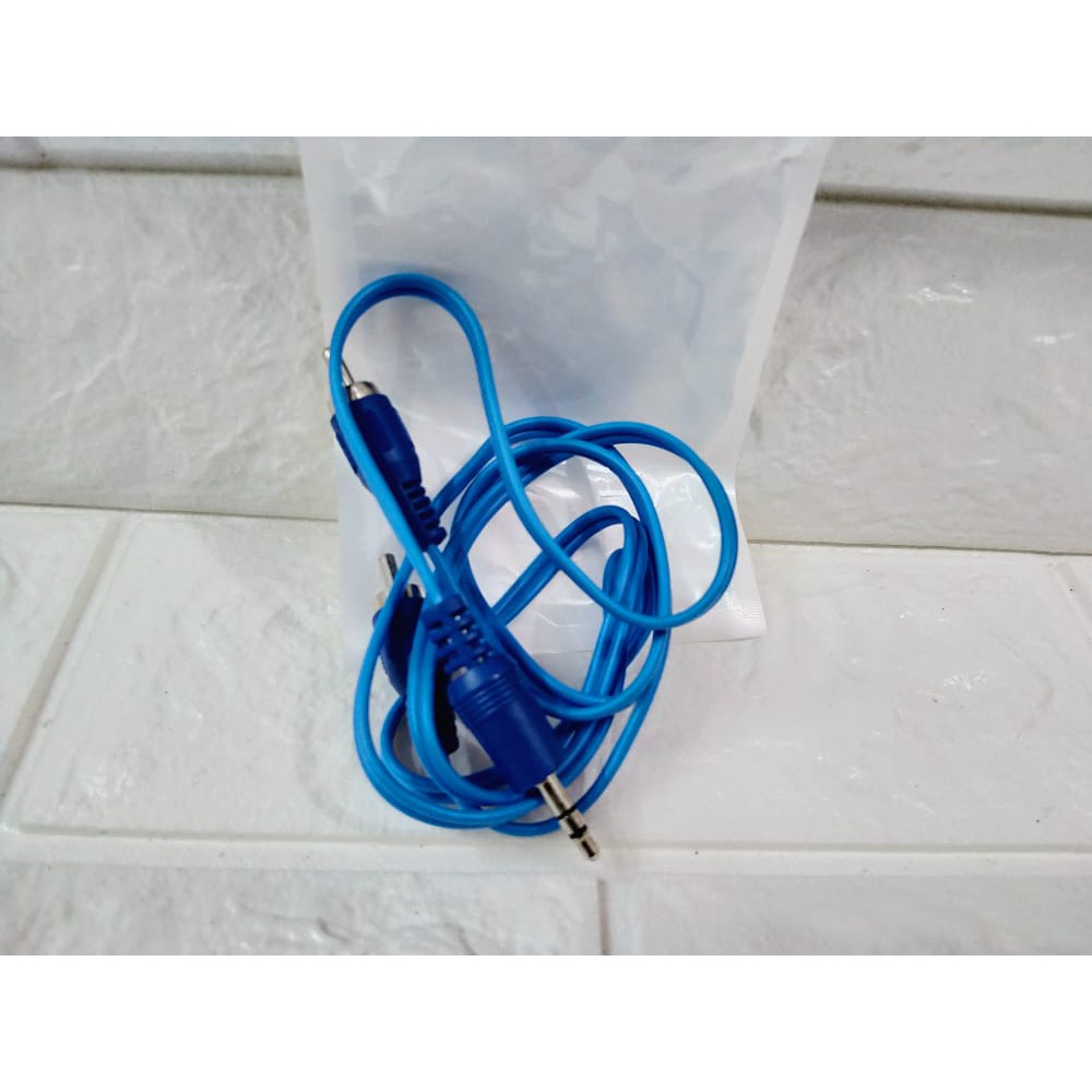 Kabel RCA Audio AUX Panjang 100m 1meter 2in1 Kabel Pemutar Musik Hp Ke- Speaker