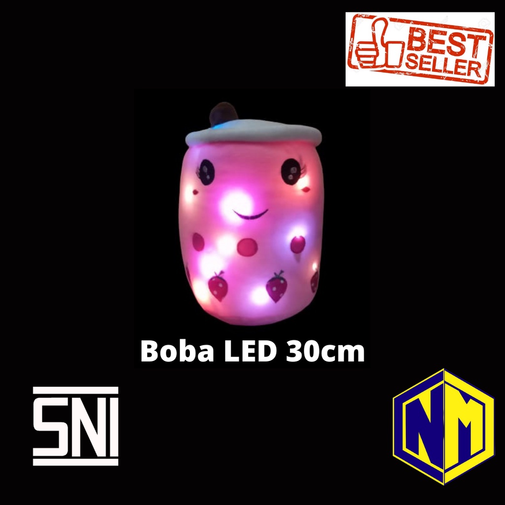 Boneka Boba Bantal Boba Tinggi 30 cm SNI LED Thumbler Boneka Boba lucu  Murah Banget