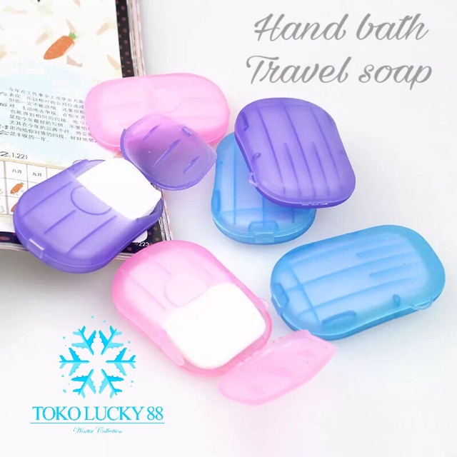 IMPORT Hand bath Sabun Kertas Travel cuci tangan hand soap bath