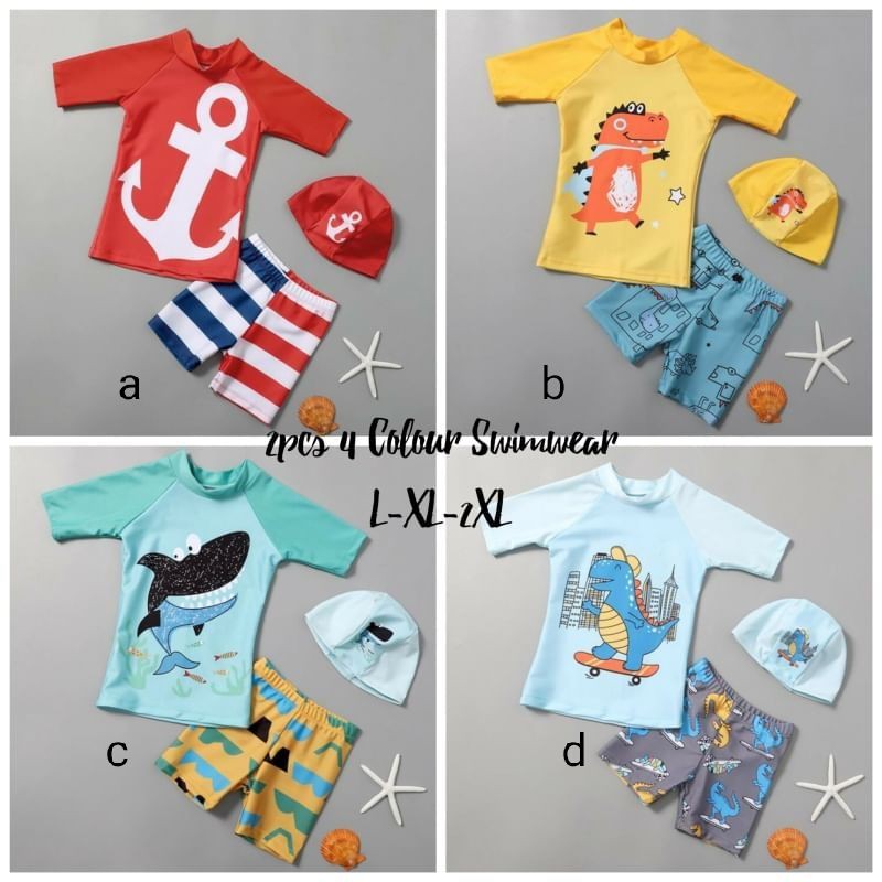 Baju renang anak import/ swimwear kids/ baju renang 2in1