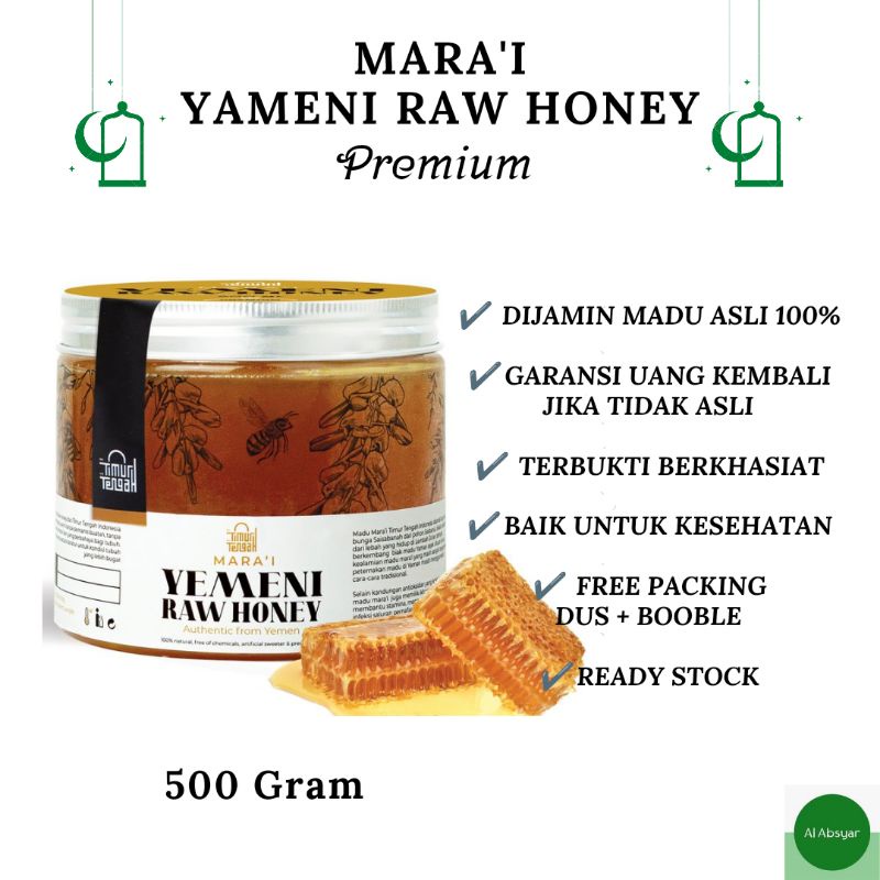 

Madu Murni Yaman Marai 500 gr Timur Tengah Raw Honey Pure Original Madu Asli Yaman Madu Import Madu Al shifa Makanan Sunnah Madu Sidr Madu Asli 100%
