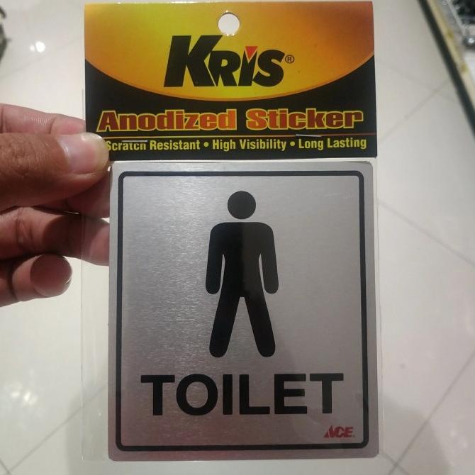 

langsung order saja] kris stiker toilet pria sticker sign label anodized 9 X 10 cm