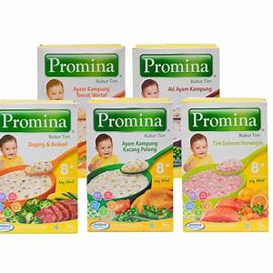 Promina Bubur Bayi 6 + (120 gr) dan 8 + (100 gr ) Bubur Susu Bubur Bayi Instan