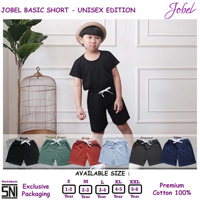 Jobel Basic Short Unisex - Kazel Celana anak Murah/Celana Harian