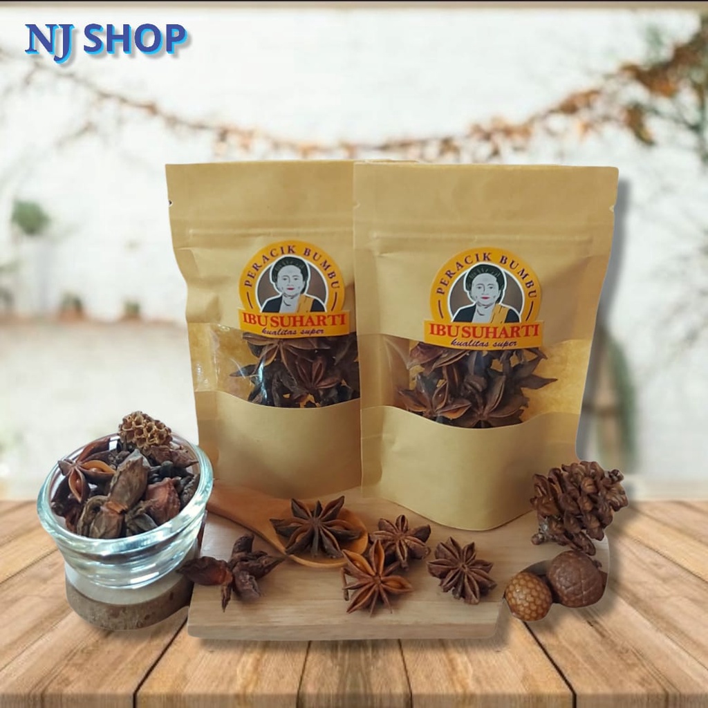 

[Bumbu Masak] - IBU SUHARTI - Rempah Pekak Bunga Lawang Kering Bumbu Dried Star Anise Kualitas Premium