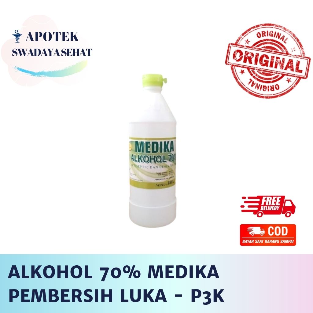 Alkohol 70% Medika 300 ML ; 100 ML - Antiseptik Luka Pembersih Luka P3K