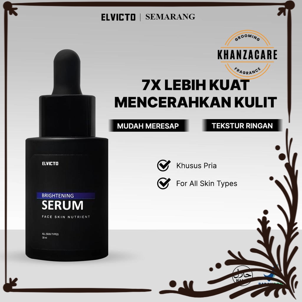 PEMUTIH WAJAH PRIA ELVICTO BRIGHTENING SERUM 100% ORIGINAL SERUM PEMUTIH SKINCARE PRIA