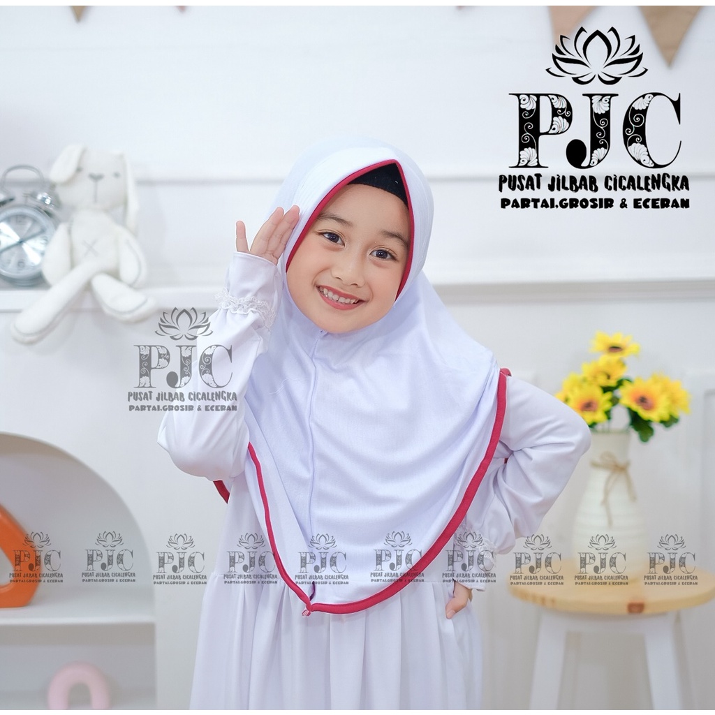 JILBAB ANAK / KERUT PINGUIN 6TAHUN - 10 TAHUN / JILBAB ANAK SEKOLAH SD / KERUDUNG ANAK SEKOLAH / HIJAB ANAK SD / JILBAB ANAK LUCU / SD TK PAUD