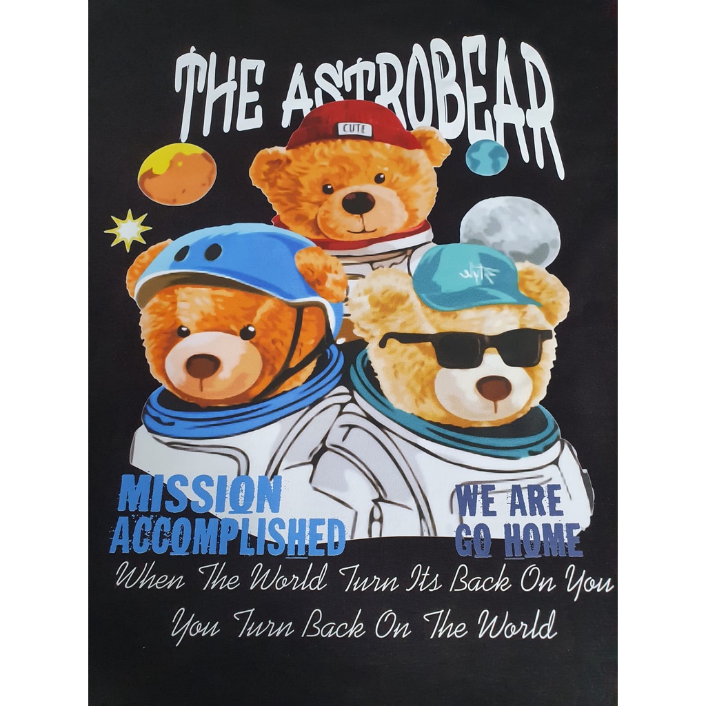 FIRSTLAST Oversized Tshirt The Astrobear | Kaos Oversize Pria dan Wanita