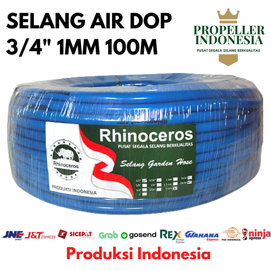 Selang Air Dop RHINOCEROS 3/4 1MM 100Meter Selang Air Taman Selang Air Tanaman Selang Air Elastis