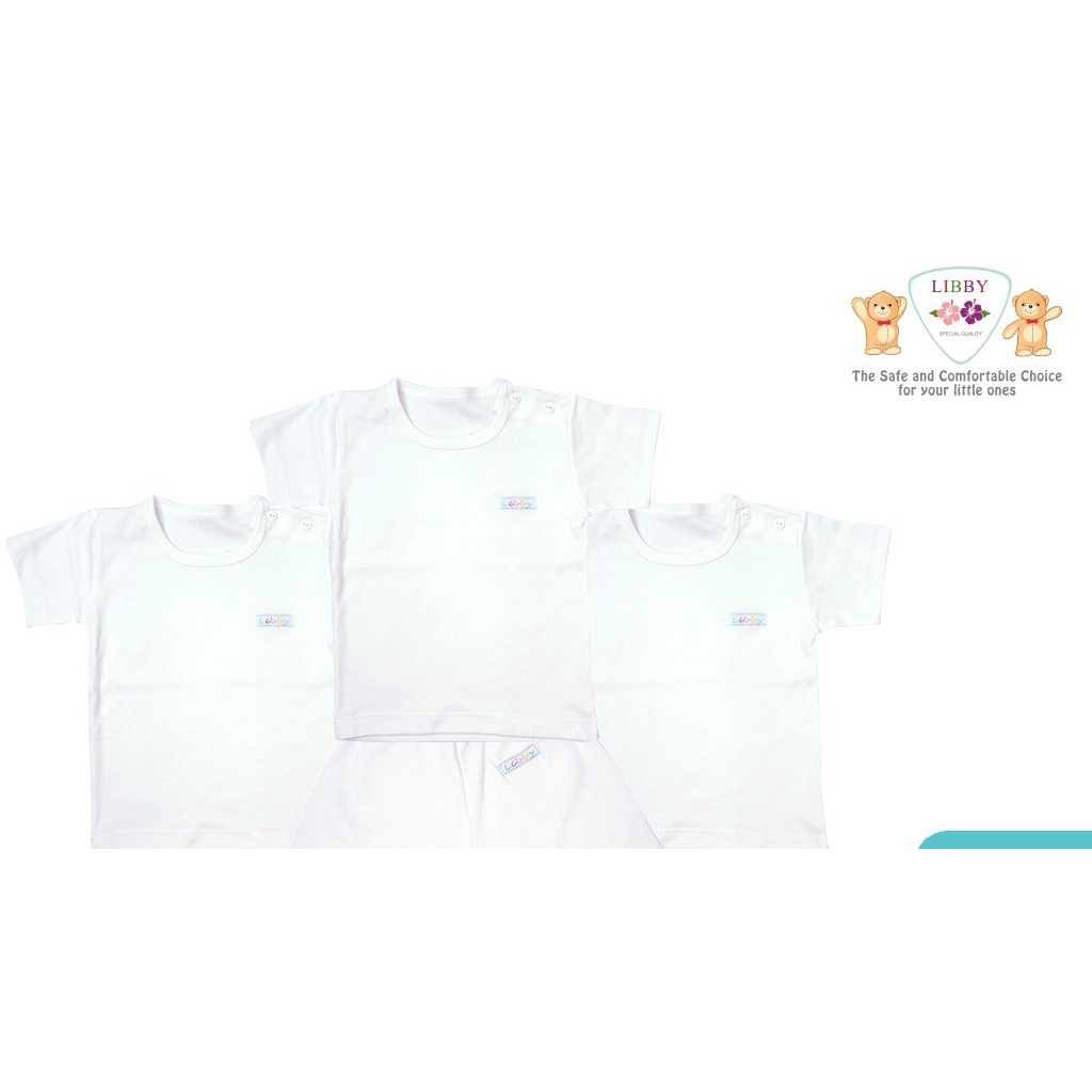 Libby BAJU PANJANG Bayi Anak Polos (3pcs/pack) / Baju Kaos Bayi UNISEX