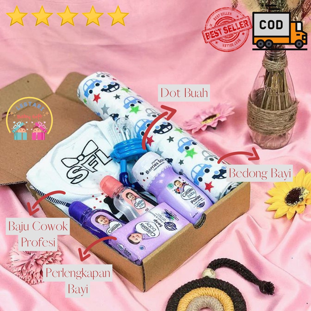 [Lestaribabygift]  Kado Set Baju Anak Laki Laki | Hampers Bayi New Born Baby Gift Set Unisex  Kado L