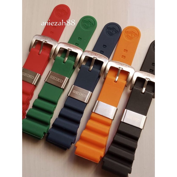 Original STRAP TALI JAM SEIKO RUBBER STRAP JAM SEIKO DIVER Premium Kekinian