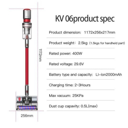 Kurumi KV-06 Penghisap Debu Nirkabel Vacuum Cleaner