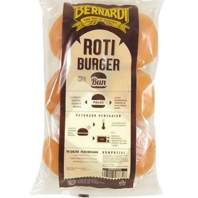 

Roti Bernardi Burger Polos Bogor Frozen Food