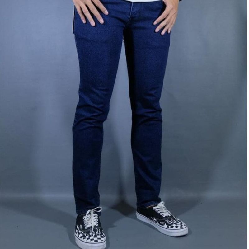 CELANA JEANS SLIM FIT SKINNY PENSIL KARET MELAR