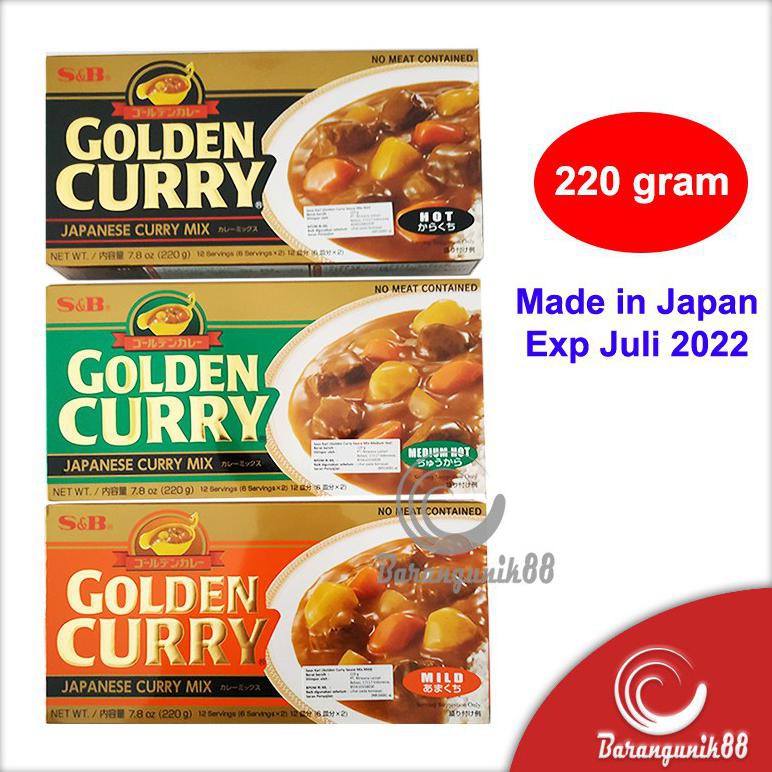 

{BISA COD} Golden Curry Japanese Curry Mix 220 gram Hot Medium Mild PROMO SPECIAL [Kode 1|Kode