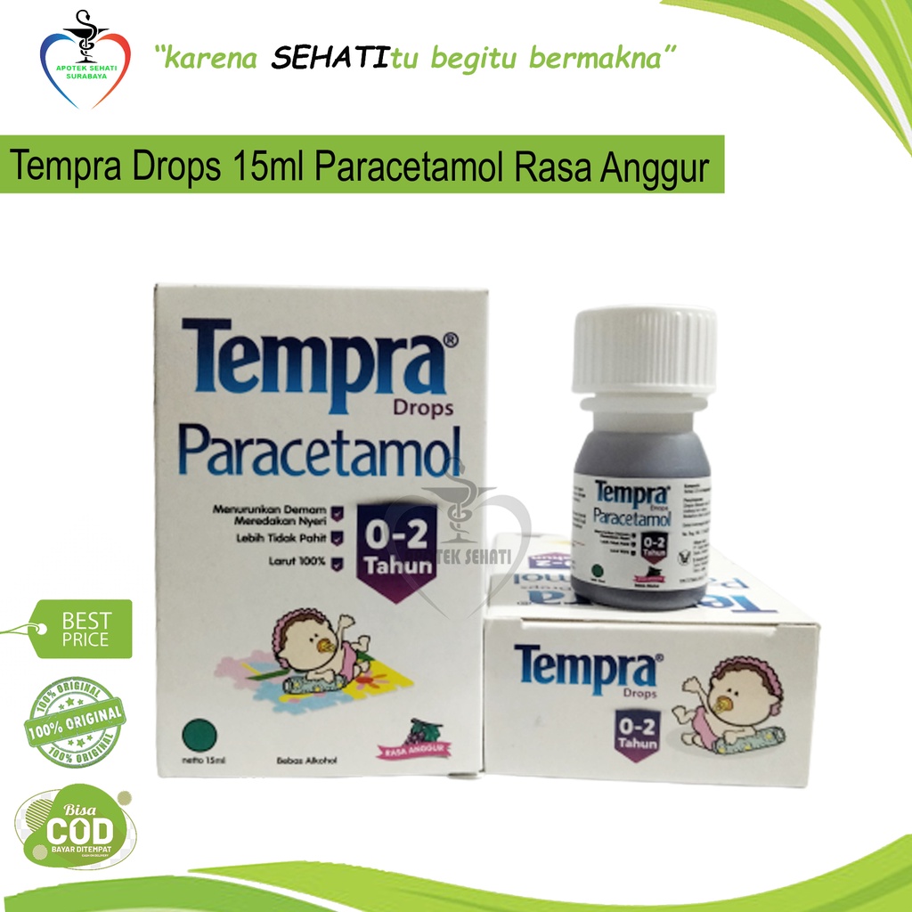 Terlaris Tempra Drop 15 Ml / Ampuh Menurunkan Demam Bayi