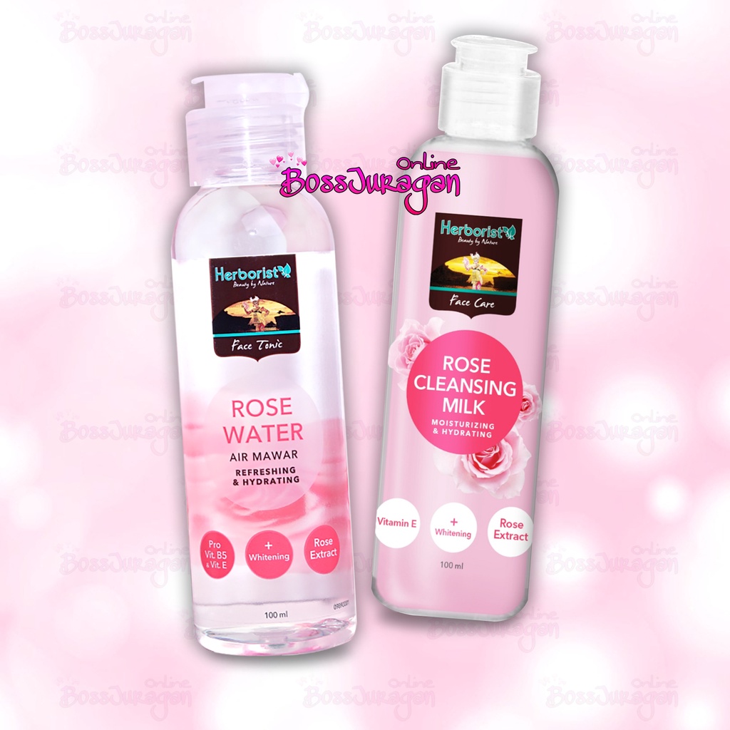 (BOSS) HERBORIST Rose Water 100ml (air mawar) | HERBORIST Rose Cleansing Milk 100ml