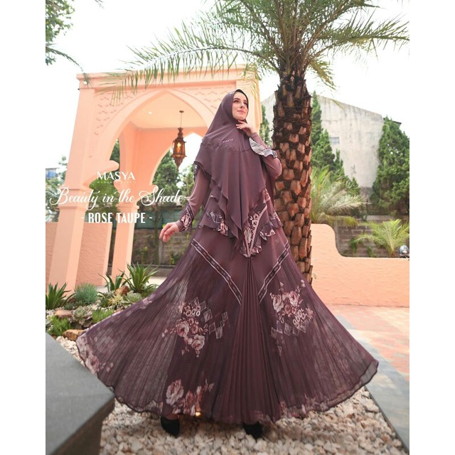 [MADENIA syari] GAMIS SYARI TERBARU / DRESS SET PRINTING "  MASYA SET " BY MADENIA SYARI