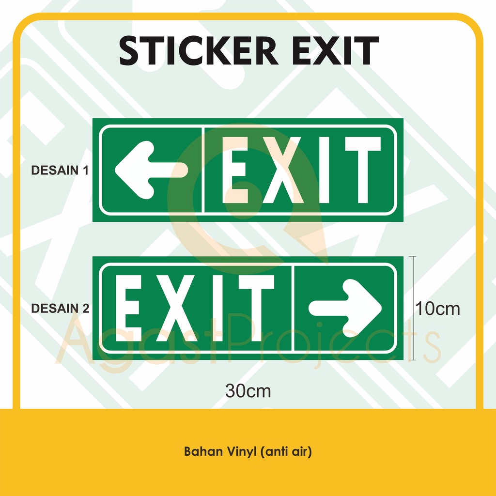 

Sticker Exit Stiker Vinyl Anti Air