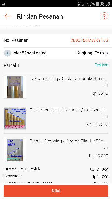 Plastik Wrapping Makanan / Food Wrap Uk 30cm