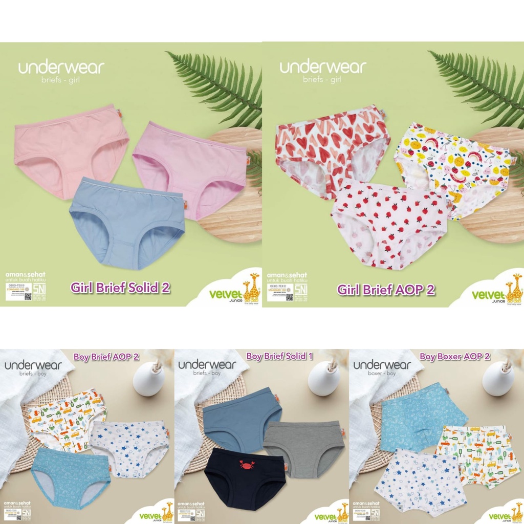 Velvet Junior CD Boxer Celana Dalam Anak SNI
