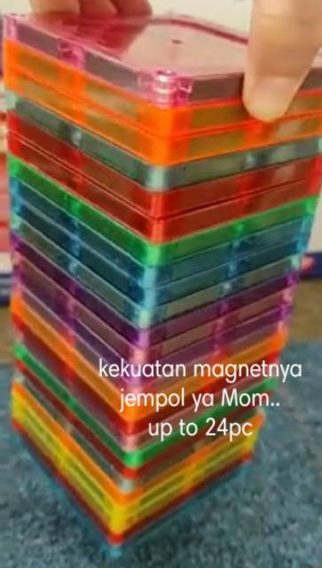 Mainan edukasi Magnescape Magnetic building tiles 100pc