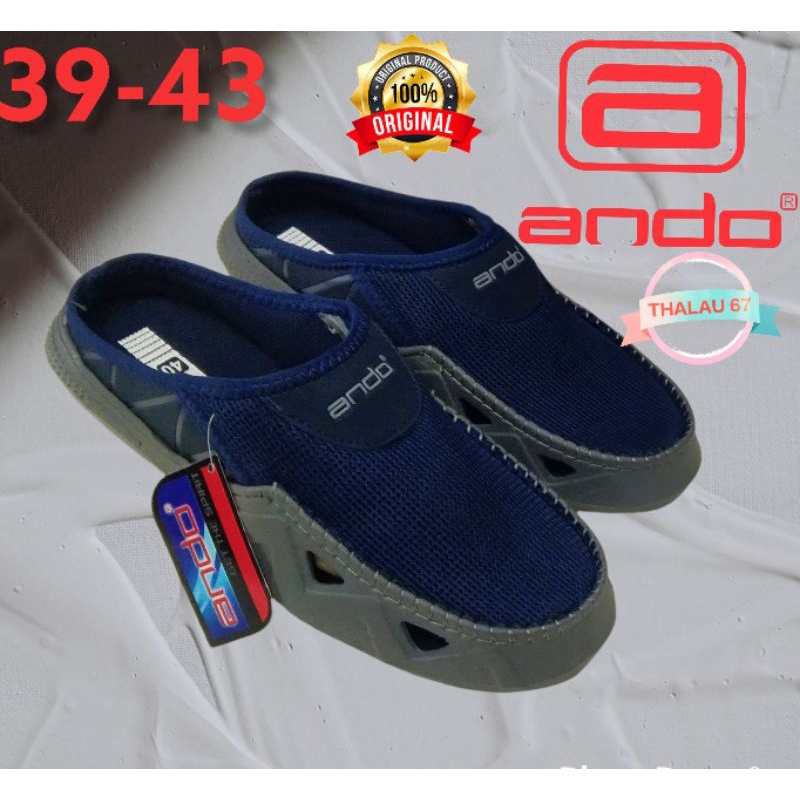 SEPATU SELOP ANDO GAMELOFT, SANTAI PRIA, BAHAN RAJUT PREMIUM, KUALITAS BAGUS.