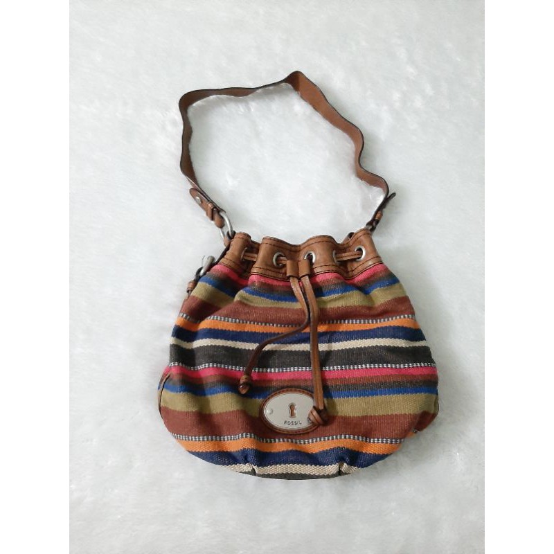 Fossil Maddox Drawstring Stripe Shoulderbag