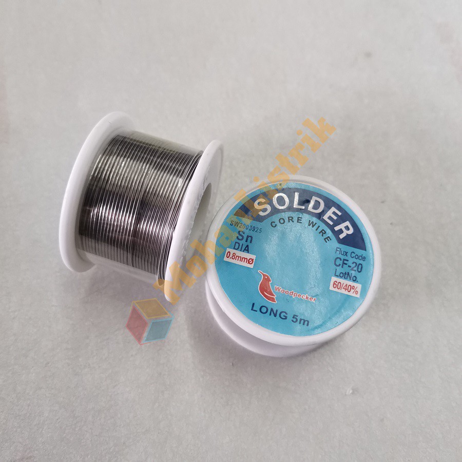 Kawat Timah Solder Patri 0.8mm Flux Cored Solder Wire Kawat 5 Meter