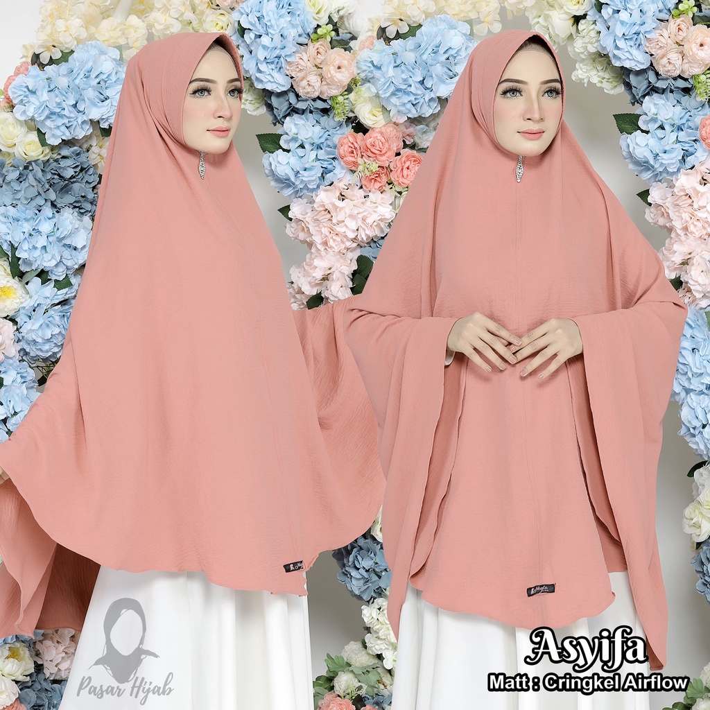 BERGO PET AIRFLOW ASYIFA HIJAB INSTAN CRINKLE AIRFLOW JUMBO PASAR HIJA'B