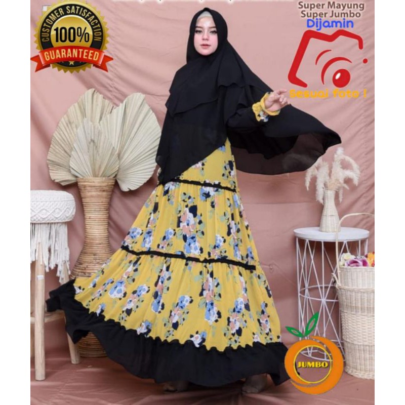 GAMIS JUMBO SYARI LD 130 TYA REAL PICT XXXXL