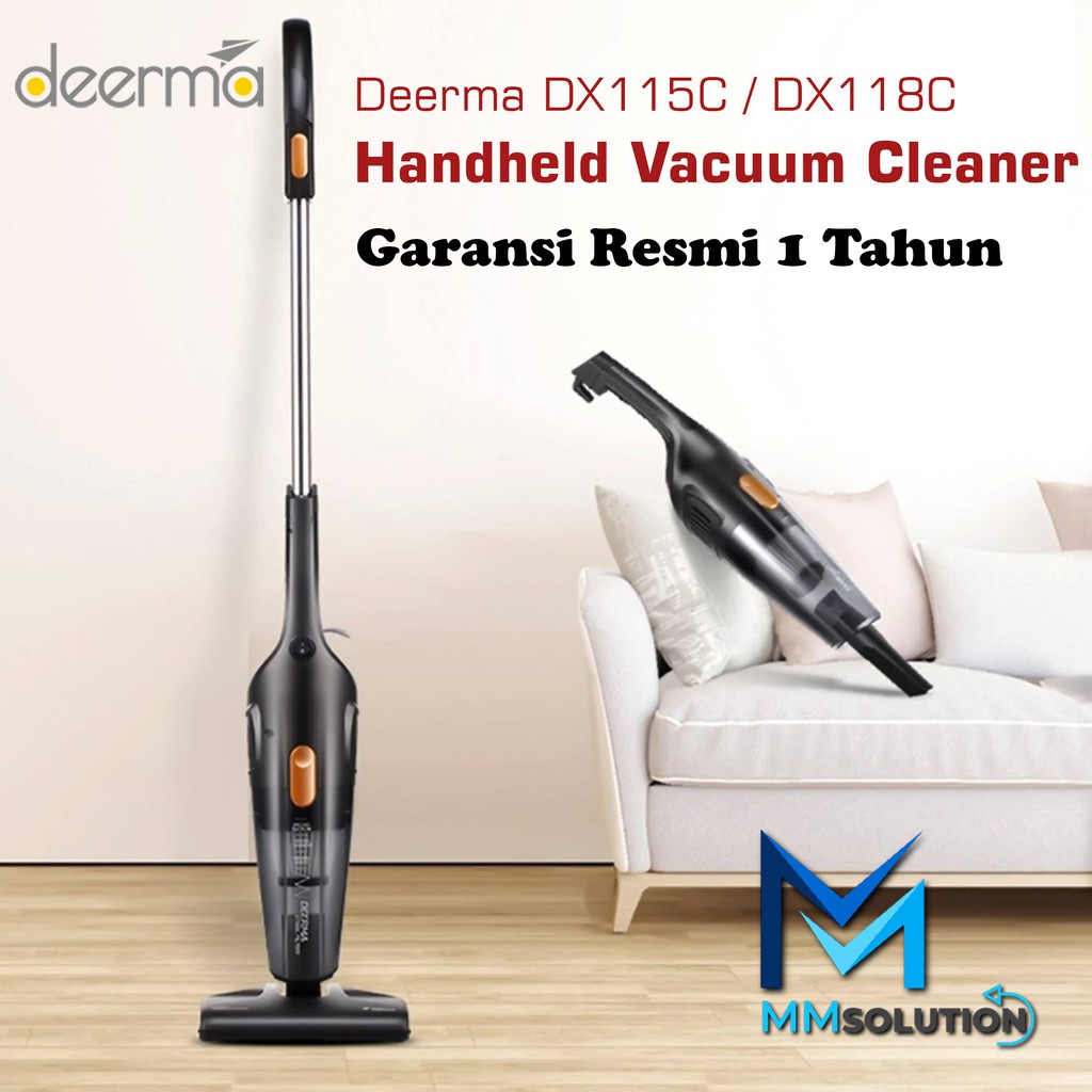Deerma DX115C / DX118C Portable Handheld Vacuum Cleaner Household Silent Strong / Vacum Cleaner / Penyedot Debu