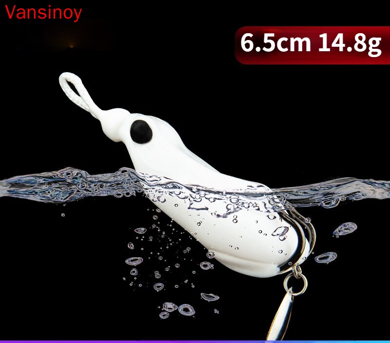 Umpan Pancing Soft Bait Bentuk Katak Ukuran 6.5cm 14.8g Dengan Kail