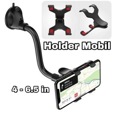 SOFT TUBE Mobil Jepit 4 Cakar Tempel Kaca Dashboard Gps HP Flexible Universal Penyangga Car Holder