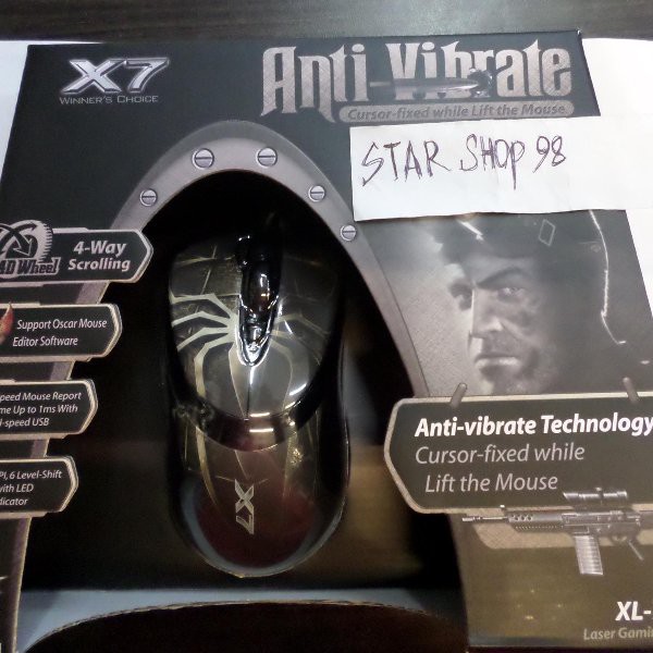 A4Tech X7 XL747H Macro Gaming Mouse - MOTIF Spider
