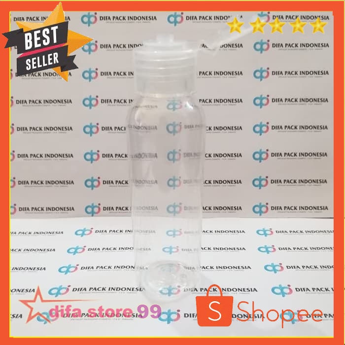 Botol Plastik Pet 100Ml Fliptop Jamur Natural Natural