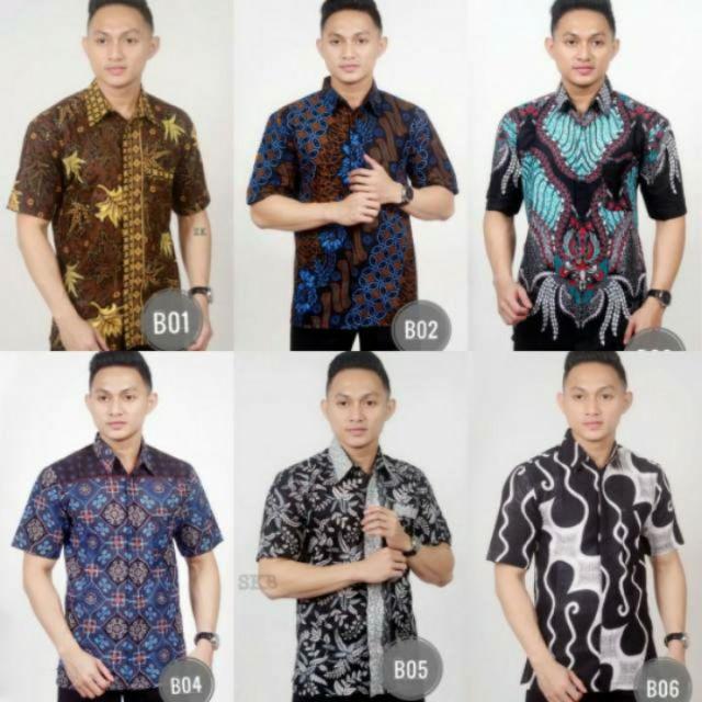 Kemeja Batik Pria Modern Lengan Panjang Casual Modis Slim Fit Trendy Masa Kini Ol 162