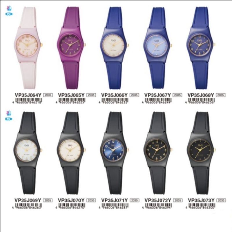 Jam Tangan Wanita Q&Q QNQ QQ Analog VP35 VP35J 064-072Y